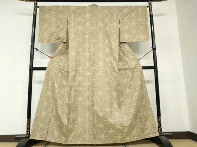 平和屋着物●本場大島紬　7マルキ　麻の葉文様　正絹　逸品　未使用　DABG2331ud