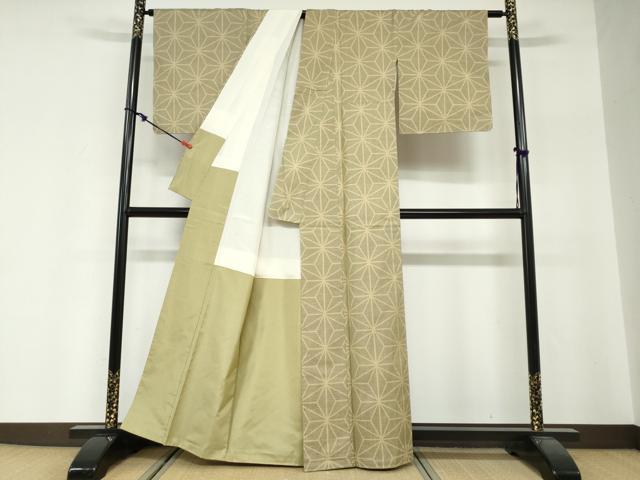 平和屋着物●本場大島紬　7マルキ　麻の葉文様　正絹　逸品　未使用　DABG2331ud
