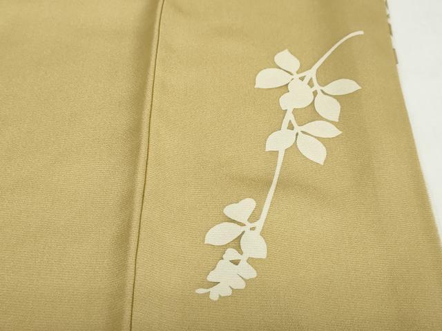 平和屋着物●訪問着　駒刺繍　枝葉文　正絹　逸品　DABG2335ud