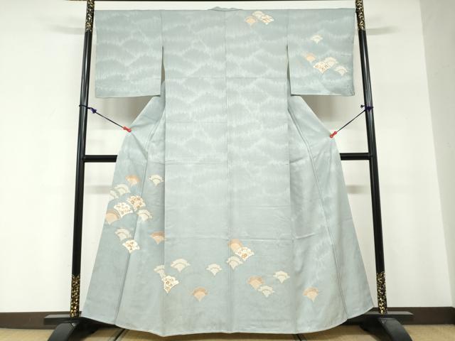 平和屋着物●訪問着　鹿の子草花文　金彩　正絹　逸品　DABG2339ud