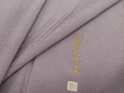 平和屋着物●伝統工芸師　服部光擴　江戸小紋　鮫小紋柄　ロング丈　正絹　逸品　DABG2342ud