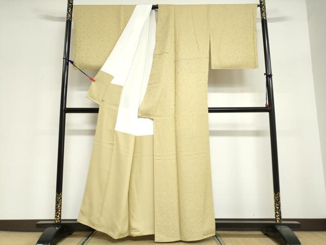 平和屋着物●上質な色無地　草花地紋　木蘭色　さが美扱い　正絹　逸品　未使用　DABG2344ud