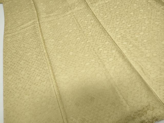平和屋着物●上質な色無地　草花地紋　木蘭色　さが美扱い　正絹　逸品　未使用　DABG2344ud