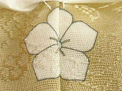 平和屋着物●上質な色無地　草花地紋　木蘭色　さが美扱い　正絹　逸品　未使用　DABG2344ud