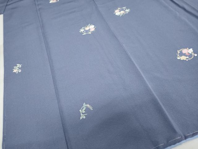 平和屋着物●上質な小紋　友禅　草花丸文　正絹　逸品　未使用　DABG2346ud