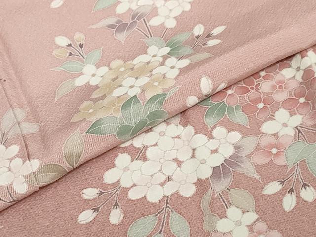 平和屋着物●訪問着　友禅　作家物　枝花文　暈し染め　正絹　逸品　DABG2360ud