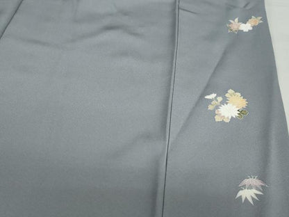 平和屋着物●創業460年・千總　訪問着　駒刺繍　流水草花籬文　金彩　高島屋扱い　正絹　逸品　未使用　DABG2365ud