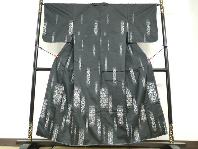 平和屋着物●本場染大島紬　訪問着　短冊花鳥文　正絹　逸品　未使用　DABG2375ud