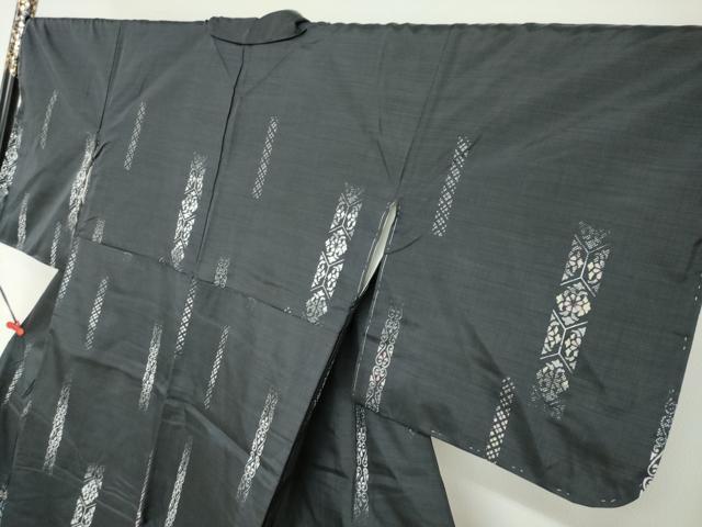 平和屋着物●本場染大島紬　訪問着　短冊花鳥文　正絹　逸品　未使用　DABG2375ud