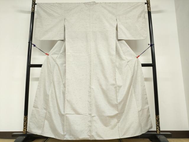 平和屋着物●ぜんまい紬　格子文　正絹　逸品　DABG2379ud