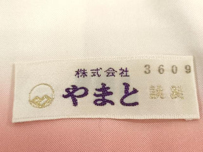 平和屋着物●紅花紬　米沢　霞文　やまと誂製　正絹　逸品　DABG2382ud