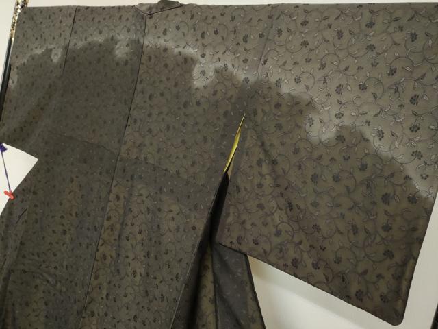平和屋着物●訪問着　更紗花唐草文　暈し染め　通し胴裏　カラー胴裏：芥子色　正絹　逸品　DABG2394ud