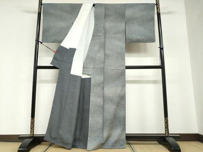 平和屋着物●上質な小紋　霞文　金通し地　正絹　逸品　未使用　DABG2395ud