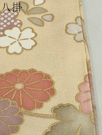 平和屋着物●訪問着　駒刺繍　枝花文　金彩　正絹　逸品　DABG2403ud