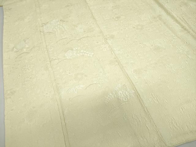 平和屋着物●無地絵羽訪問着　総刺繍　辻が花地紋　蒸栗色　正絹　逸品　未使用　DABG2405ud