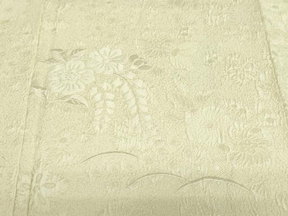 平和屋着物●無地絵羽訪問着　総刺繍　辻が花地紋　蒸栗色　正絹　逸品　未使用　DABG2405ud