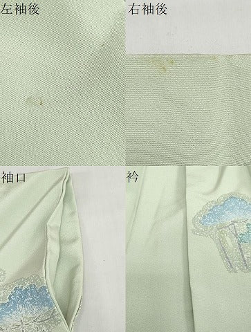 平和屋着物●訪問着　友禅　作家物　草花文　正絹　逸品　DABG2410ud