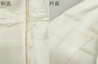 平和屋着物●上質な小紋　地紋起こし　草花文　正絹　逸品　DABG2413ud