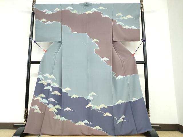 平和屋着物●訪問着　作家物　枝松文　正絹　逸品　DABG2416ud