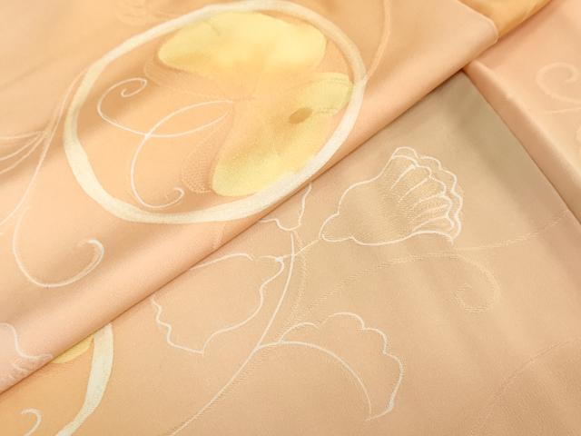 平和屋着物●上質な小紋　地紋起こし　花蝶丸文　暈し染め　正絹　逸品　DABG2422ud