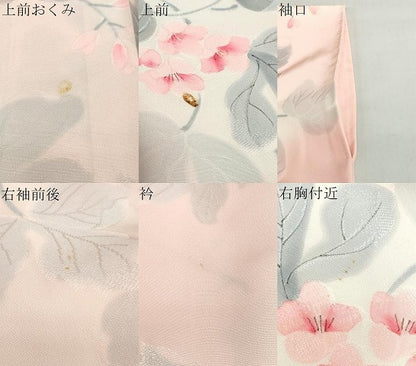 平和屋着物●上質な小紋　手描き　地紋起こし　草花文　正絹　逸品　DABG2424ud