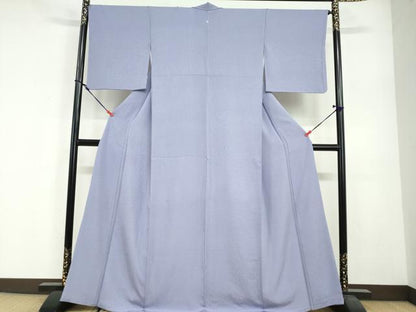 平和屋着物●上質な色無地　蔦の葉地紋　藤鼠色　正絹　逸品　DABG2441ud