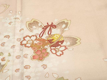 平和屋着物●豪華色留袖　駒刺繍　草花鈴文　暈し染め　金彩　正絹　逸品　DABG2442ud