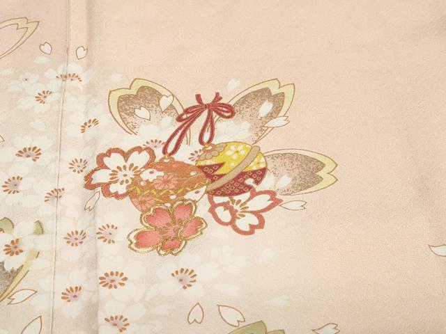 平和屋着物●豪華色留袖　駒刺繍　草花鈴文　暈し染め　金彩　正絹　逸品　DABG2442ud