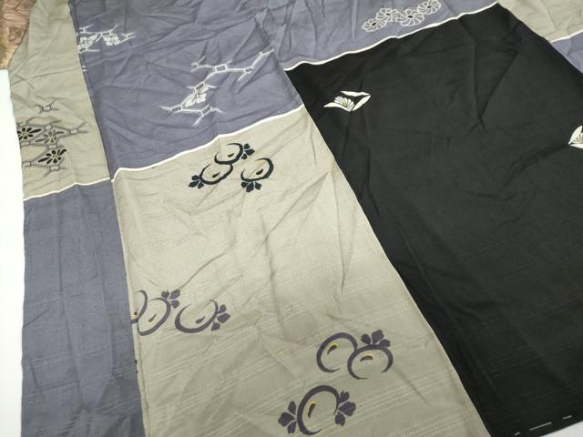 平和屋着物●アンティーク　大正ロマン　長襦袢　袷　草花文　正絹　逸品　DABG2448ud