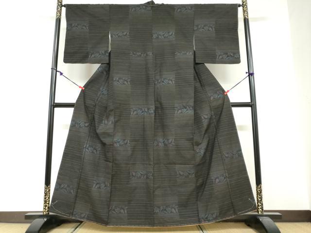 平和屋着物●本場大島紬　7マルキ　南天文　正絹　逸品　未使用　DABG2471ud