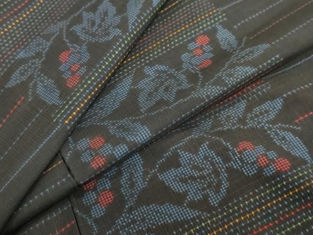平和屋着物●本場大島紬　7マルキ　南天文　正絹　逸品　未使用　DABG2471ud