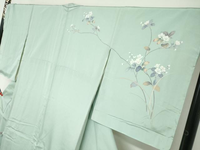 平和屋着物●訪問着　友禅　作家物　枝花文　暈し染め　正絹　逸品　未使用　DABG2491ud