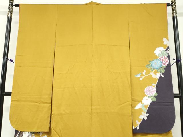 平和屋着物●豪華振袖　草花文　正絹　逸品　DABG2494ud