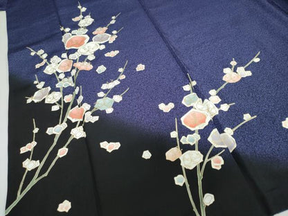 平和屋着物●訪問着　枝花文　暈し染め　金彩　正絹　逸品　DABG2496ud