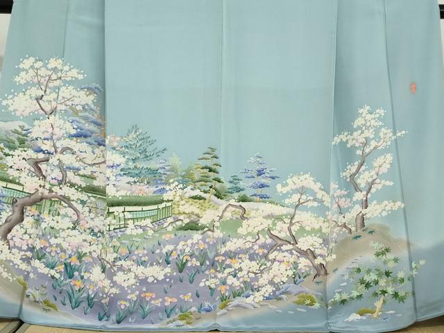 平和屋着物●豪華色留袖　友禅　作家物　風景草花文　暈し染め　正絹　逸品　DABG2499ud