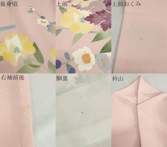 平和屋着物●本加賀友禅作家　志田弘子　訪問着　草花文　正絹　逸品　DABG2504ud
