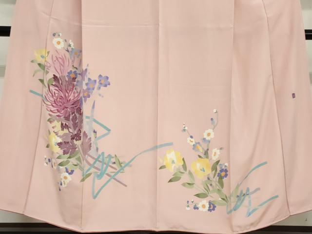 平和屋着物●本加賀友禅作家　志田弘子　訪問着　草花文　正絹　逸品　DABG2504ud