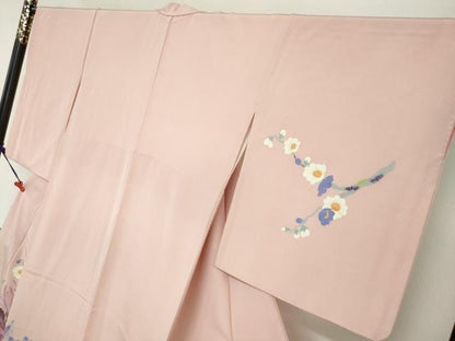 平和屋着物●本加賀友禅作家　志田弘子　訪問着　草花文　正絹　逸品　DABG2504ud