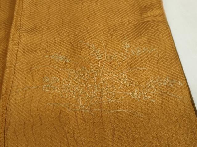 平和屋着物●中国三大刺繍　スワトウ刺繍　汕頭刺繍　訪問着　短冊草花文　暈し染め　金彩　正絹　逸品　DABG2506ud