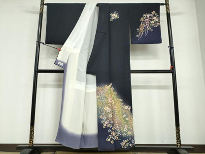 平和屋着物●越後十日町の一流染匠　桐屋・翠山工房　訪問着　辻が花　暈し染め　金彩　やまと誂製　正絹　逸品　DABG2509ud