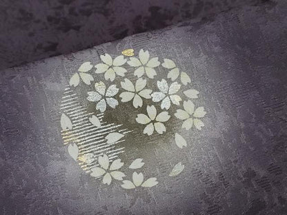 平和屋着物●訪問着　舞桜文　蛍暈し　金銀彩　正絹　逸品　DABG2511ud