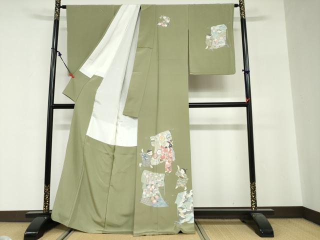 平和屋着物●訪問着　友禅　作家物　童子遊び　正絹　逸品　DABG2519ud