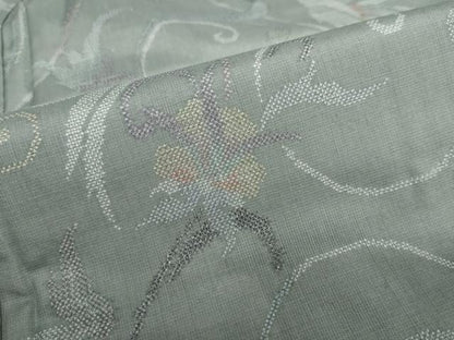 平和屋着物●本場大島紬　9マルキ　花鳥唐草文　正絹　逸品　DABG2522ud