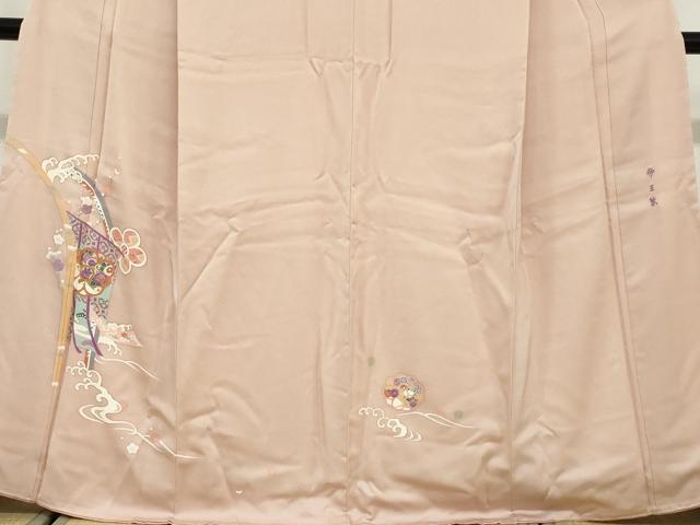 平和屋着物●西陣　京の名門　じゅらく謹製　帝王紫　訪問着　刺繍　几帳草花文　金彩　正絹　逸品　未使用　DABG2538ud