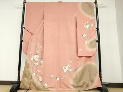平和屋着物●豪華振袖　草花文　卯　暈し染め　やまと誂製　正絹　逸品　DABG2540ud