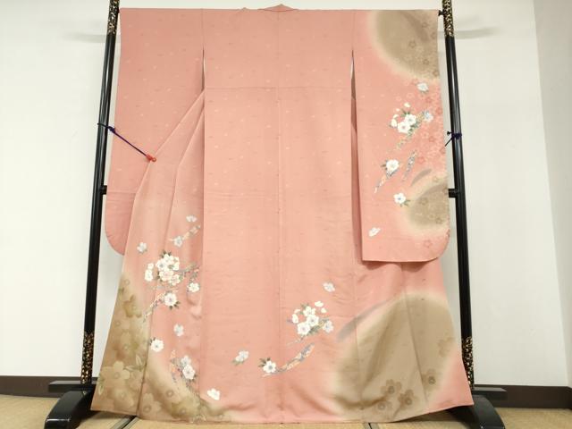 平和屋着物●豪華振袖　草花文　卯　暈し染め　やまと誂製　正絹　逸品　DABG2540ud