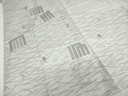 平和屋着物●二代目 川村久太郎　本場縞大島紬　訪問着　刺繍　源氏香　敷松葉文　やまと誂製　正絹　逸品　DABG2549ud