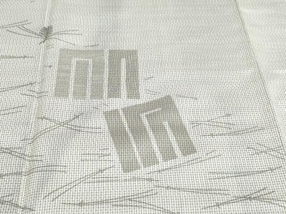 平和屋着物●二代目 川村久太郎　本場縞大島紬　訪問着　刺繍　源氏香　敷松葉文　やまと誂製　正絹　逸品　DABG2549ud