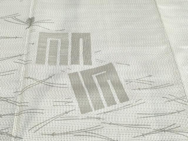平和屋着物●二代目 川村久太郎　本場縞大島紬　訪問着　刺繍　源氏香　敷松葉文　やまと誂製　正絹　逸品　DABG2549ud