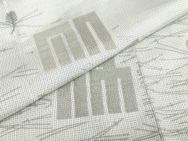 平和屋着物●二代目 川村久太郎　本場縞大島紬　訪問着　刺繍　源氏香　敷松葉文　やまと誂製　正絹　逸品　DABG2549ud